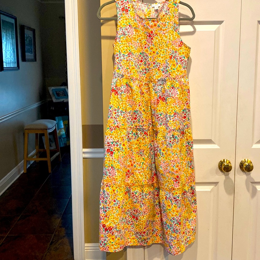 K Crew midi dress, in style tiered dress, worn once last weekend!